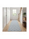 vidaXL Grey and White Runner Rug 80x300 cm
