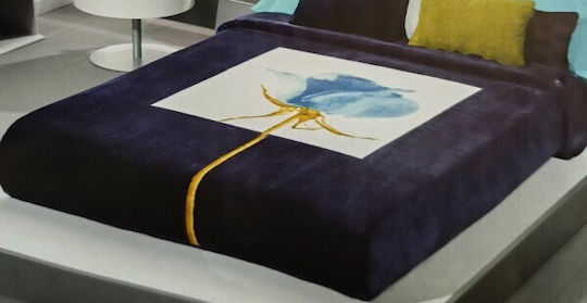 Manterol Casa Alfa Spanish Velvet Blanket Super Double 220x240cm Blue