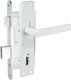 Lob Recessed Lock with Cylinder and 55mm Center White