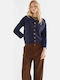 Winter Women's Sleeveless Tunic Dark Blue