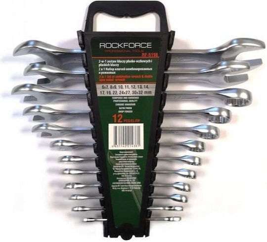 Rockforce Σετ Γερμανικών Γερμανοπολύγωνων Κλειδιών 12 Τεμ