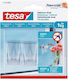 Tesa 77735 Plastic White Hangers with Adhesive 2 Pieces