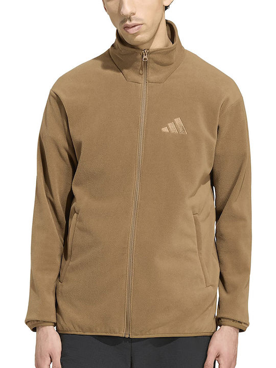 adidas Terrex Multi Men's Brown Fleece Jacket