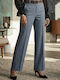 Women's Fabric Trousers in Slim Fit Grey