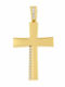 Eforo Damen-Goldkreuz 14 Karat ohne Kette