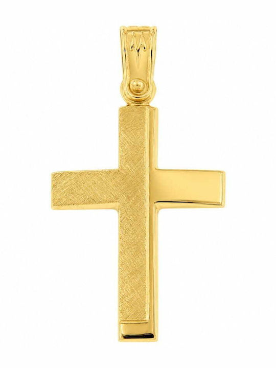 Eforo Χρυσός Σταυρός 14Κ Διπλής Όψης