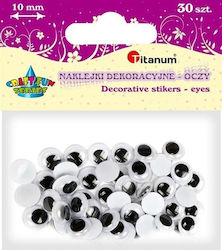 Titanum Self-Adhesive Googly Eyes 10mm 30 Pieces Craft-Fun