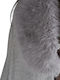 Women's Grey Faux Fur Neck Warmer Scarf