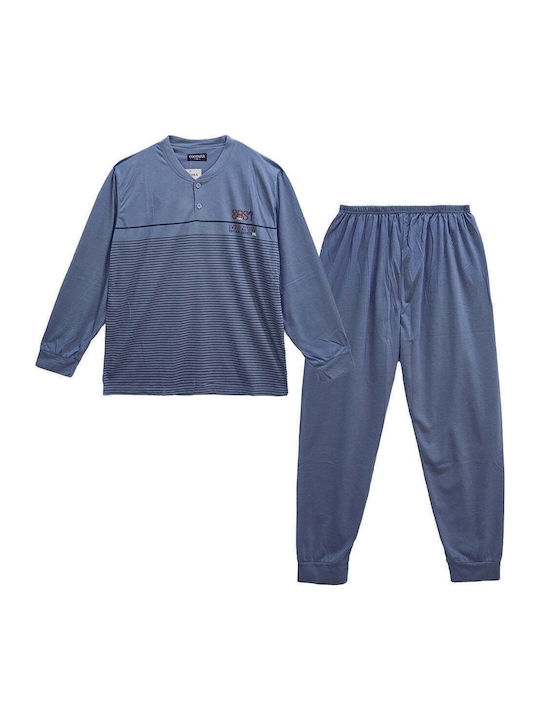 Ustyle Pijama de Iarnă pentru Bărbați Albastră