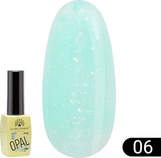 Opal Каучукова База за Полуперманентни Лакове / Топ Лак Каучуков 8ml Opal