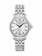 Women's Battery-Powered Watch with Silver Metal Bracelet