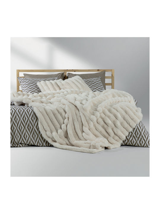 Lino Home Natt Fur Blanket Double 220x240cm Off...