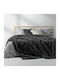 Lino Home Natt Faux Fur Double Blanket 220x240cm Grey