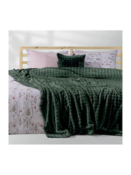Lino Home Kvall Single Blanket 160x220 cm Olive...