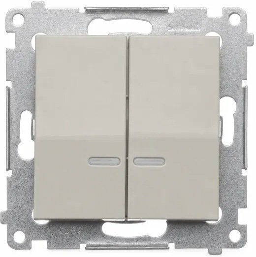 Schneider Electric Waterproof Recessed Double Wall Switch Without Frame Blue