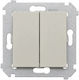 Kontakt-Simon Recessed Double Wall Switch Without Frame Medium