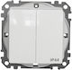 Schneider Electric Sedna Waterproof Recessed Double Wall Switch Without Frame White