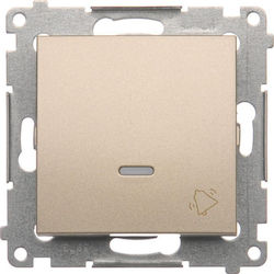 Kontakt-Simon Recessed Wall Switch Without Frame Gold Kontakt-Simon Recessed Wall Switch Without Frame Gold