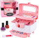 Lean Toys Makeup And Nail Beauty Case With Cosmetics Παιδικό Μακιγιάζ