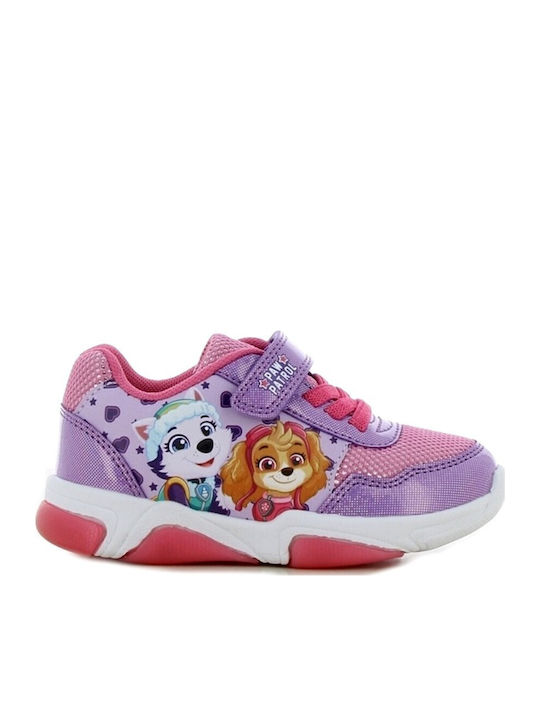 Kinder-Sneaker mit Lichtern in Flieder