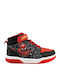 Παιδικά Sneakers High με Φωτάκια Κόκκινα