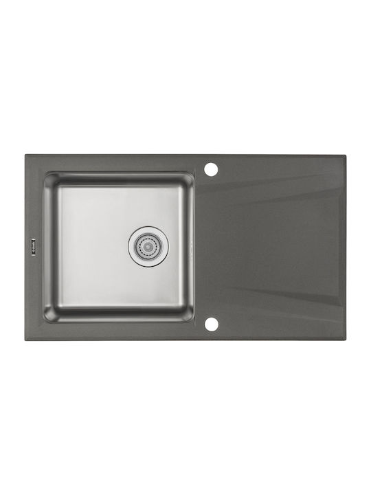 Deante Ένθετος Νεροχύτης Inox Μ86xΠ50cm Γκρι 59...