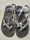Grey Leather Women's Sandals