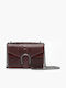 Women's Leather Shoulder Bag Suede Burgundy