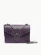Purple Suede Leather Women's Shoulder Bag