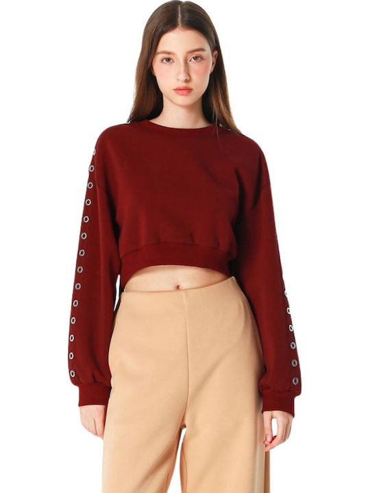 Mod Wave Movement Cropped Damen-Sweatshirt Multi