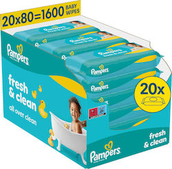 Pampers Fresh Clean Бебешки Мокри Кърпички Без ...