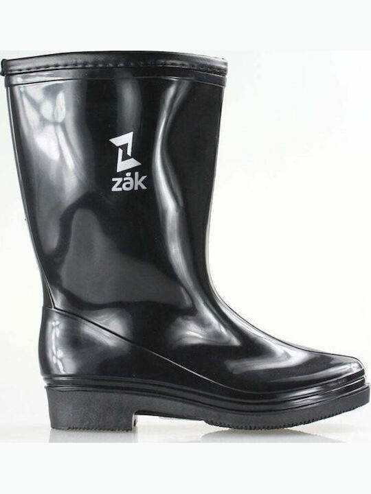 Zak Παιδικές Γαλότσες Μαύρες