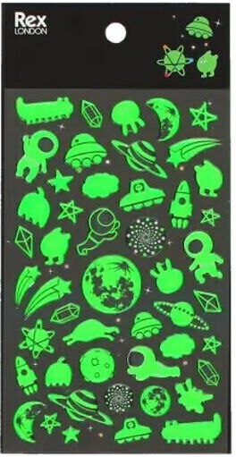 Rex London Children’s Decorative Fluorescent 3D Wall Sticker 1x9.5cm