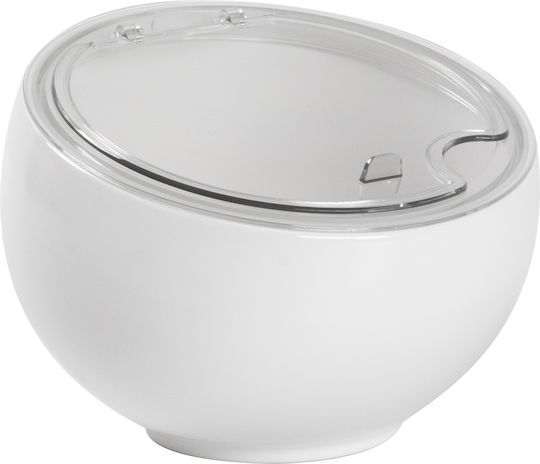 e-exoplismos Orb Round White Melamine Serving Bowl with 20 cm Diameter