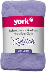 York General Use Microfiber Cleaning Cloth Purple 30x30 cm