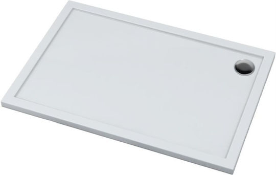 Schedpol Rectangular Acrylic Shower Tray 100x90cm White