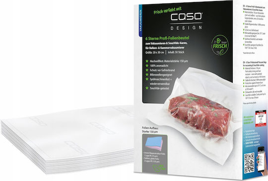 Caso Vakuumierbeutel für Vakuumiergeräte 300 x 200 mm 50 Stück