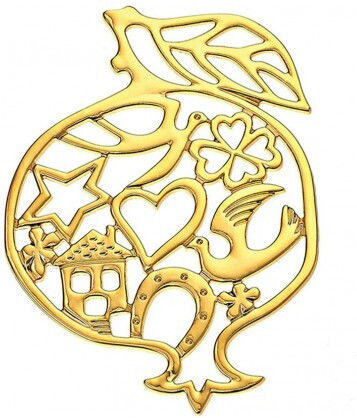 Adorex Talisman Norocos Rodie Aurie din Metal 6.5x9cm