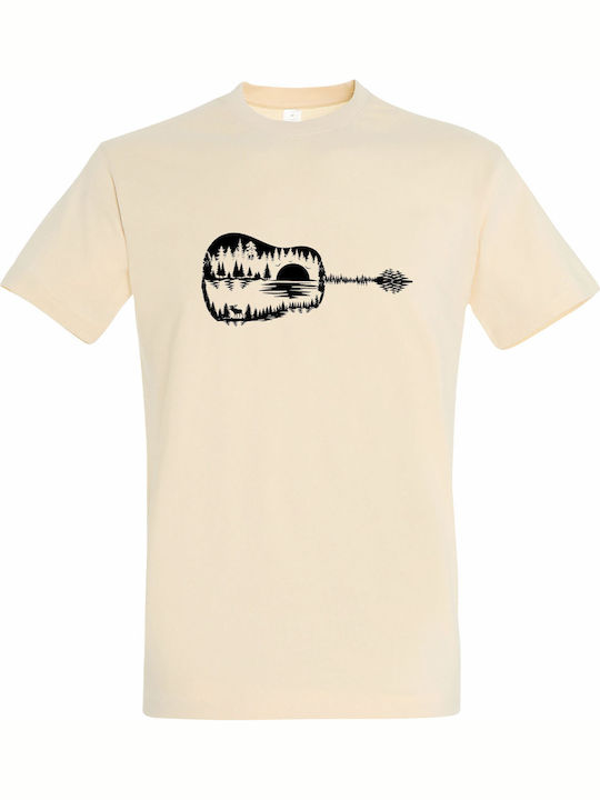 kirikoko Guitar Sunset Nature Music Lover T-shirt Βαμβακερό