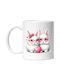 2 Little Rabbits, Closeness, Friendship, Love, Affection, Valentine's Day White Ceramic Mug 330ml (Personalized)