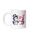2 Penguins, Joy, Friendship, Hat, Beanie, Scarf, Valentine's Day Ceramic White Mug 330ml (Personalized)