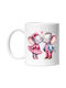 2 Elephants, Friendship, Closeness, Valentine's Day, Love, Dress, High Heels White Ceramic Mug 330ml (Personalized)