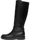 Schwarze Damenlederstiefel