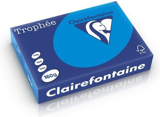 Clairefontaine Carton A4 160 g/m² 250 de Foi Top Intens Albastru