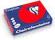 Clairefontaine Carton Colorat A4 160 Gsm Culoare Intensă Pachet cu 250 de Foi Roșii