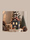 Kaemingk Weihnachtliches Deko-Häuschen Blau 20x10.7x8cm