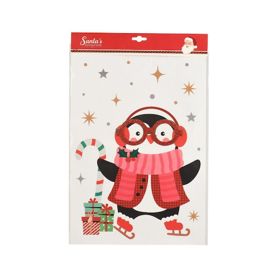 Weihnachtlicher Fensteraufkleber Pinguin 41 cm Kaemingk Km-460263-1