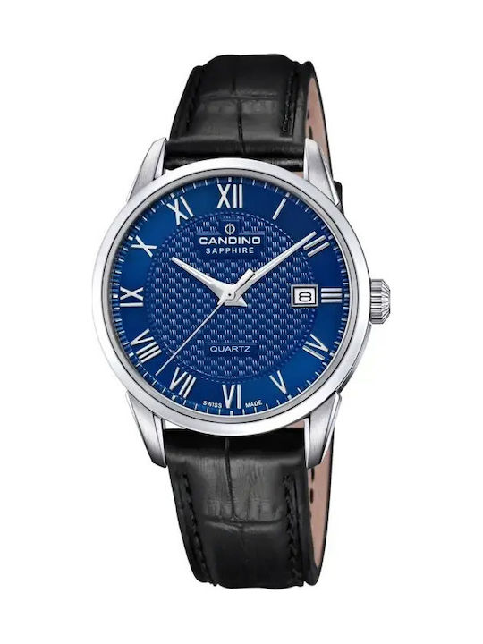 Candino Мъжки часовник 39.5 mm на батерия с чер...
