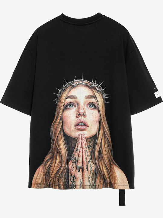 Damen Oversized T-shirt Schwarz