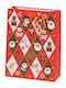 Kaemingk Weihnachtliche Geschenktüte Rot 18x24x8 cm